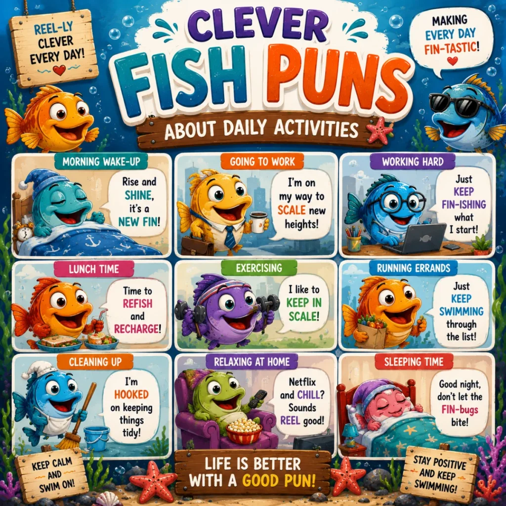 Clever Fish Puns About Daily Activities