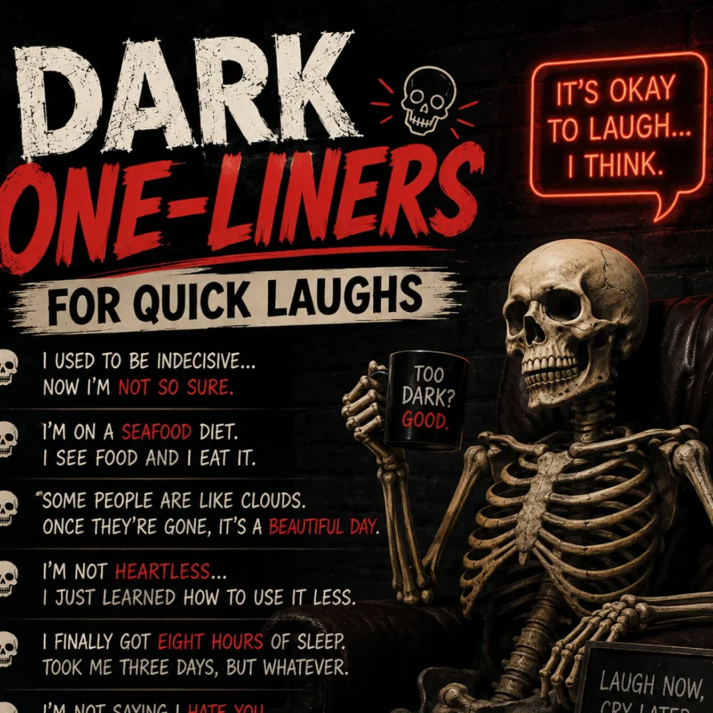 Dark One-Liners for Quick Laughs