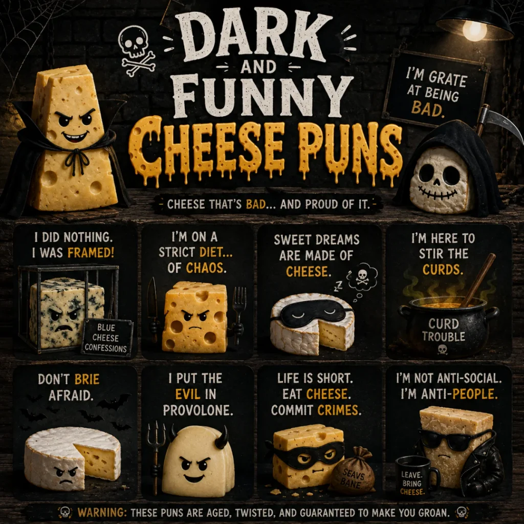 Dark and Funny Cheese Puns
