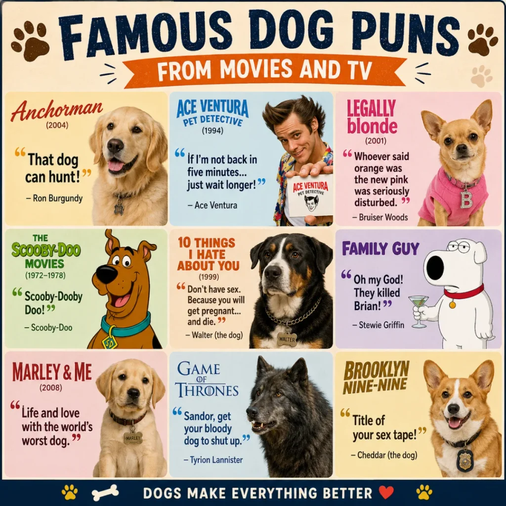 Famous Dog Puns from Movies and TV