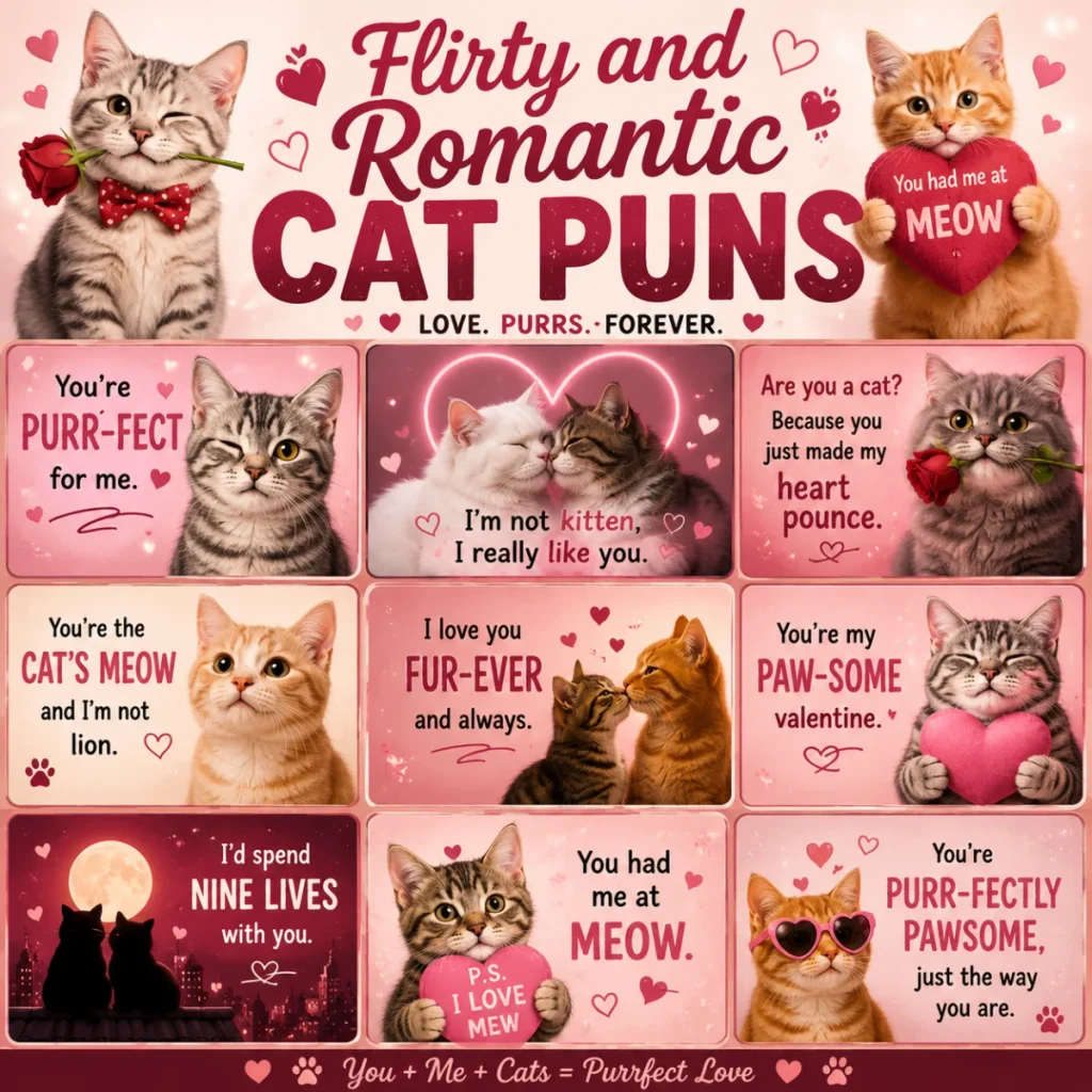 Flirty and Romantic Cat Puns