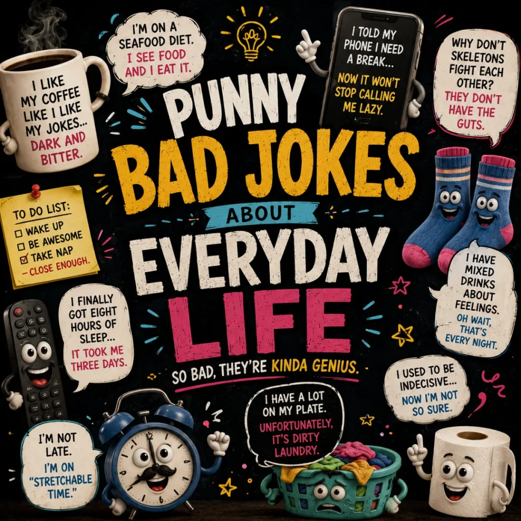Punny Bad Jokes About Everyday Life