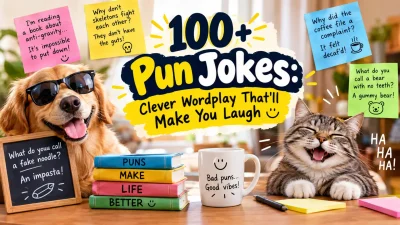 100 Pun Jokes Clever Wordplay Thatll Make You Laugh
