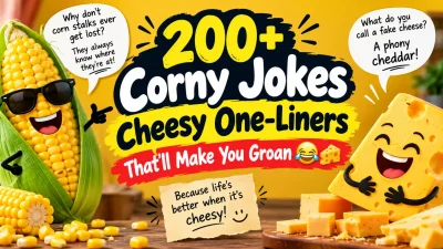200+Corny Jokes Cheesy One-Liner