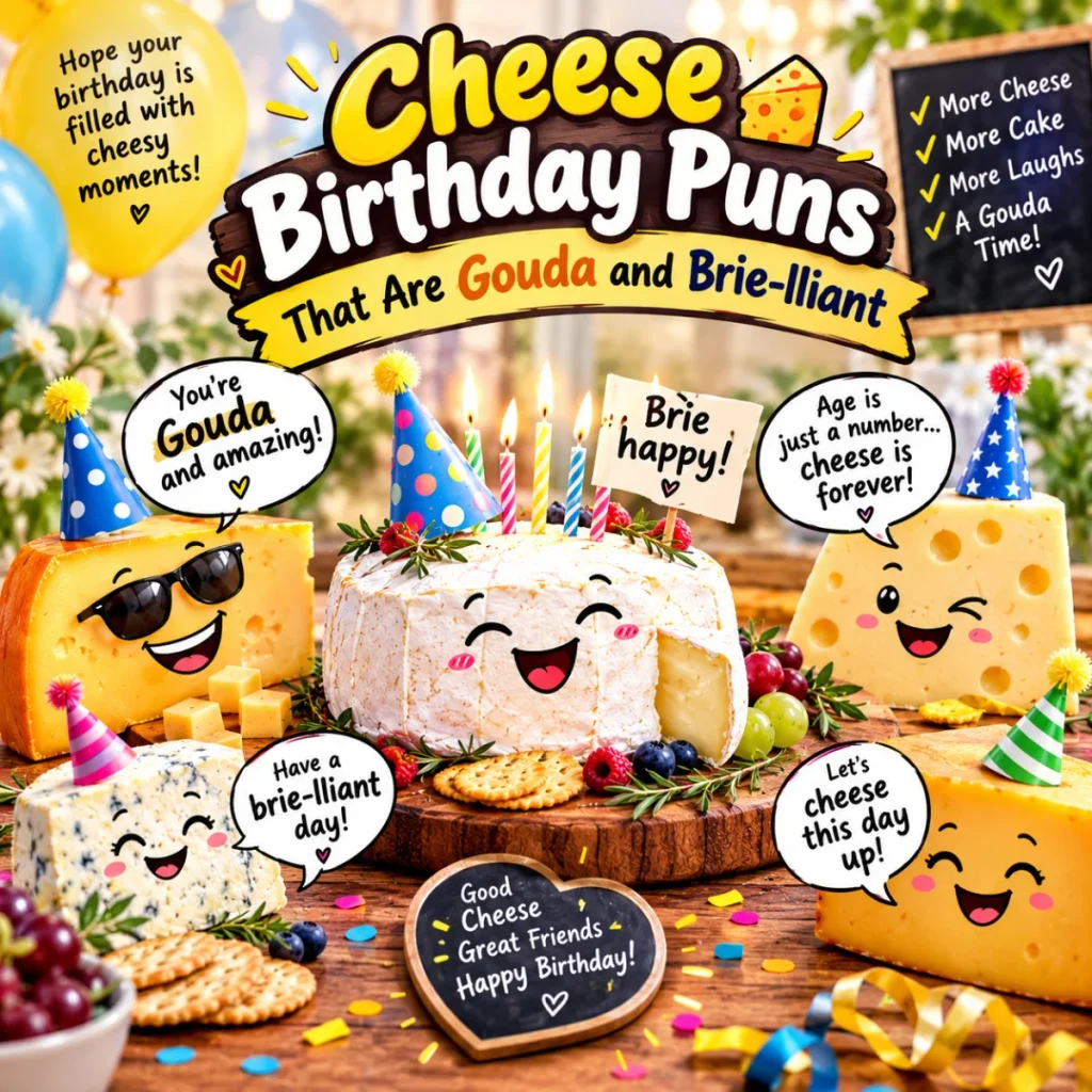 Cheese Birthday Puns That Are Gouda and Brie-lliant