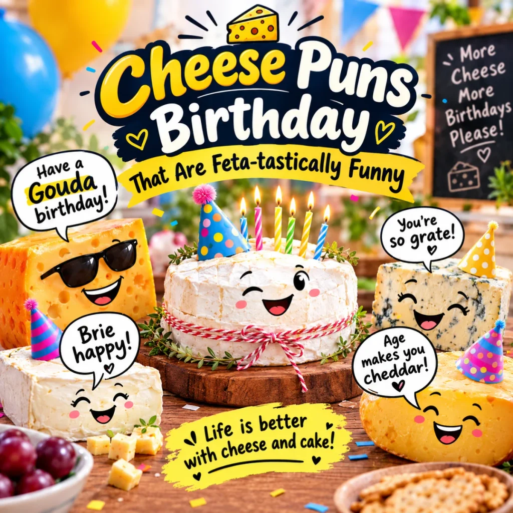 Cheese Puns Birthday That Are Feta-tastically Funny