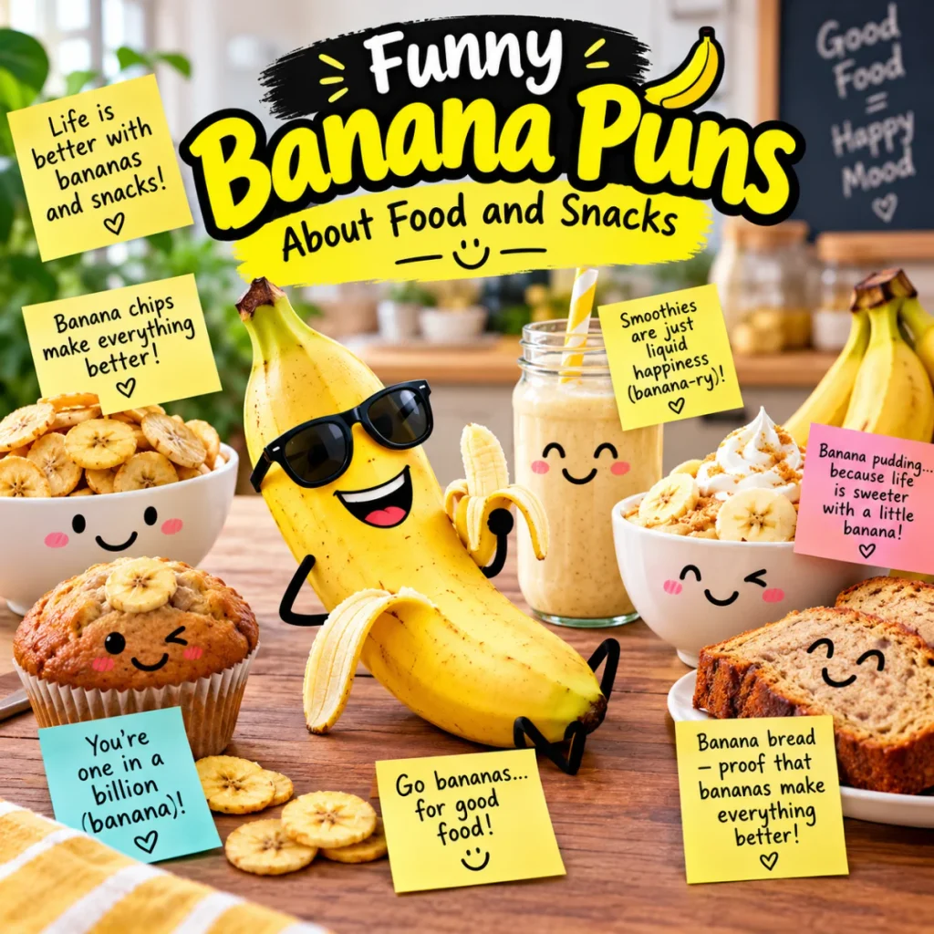 Funny Banana Puns About Food and Snacks