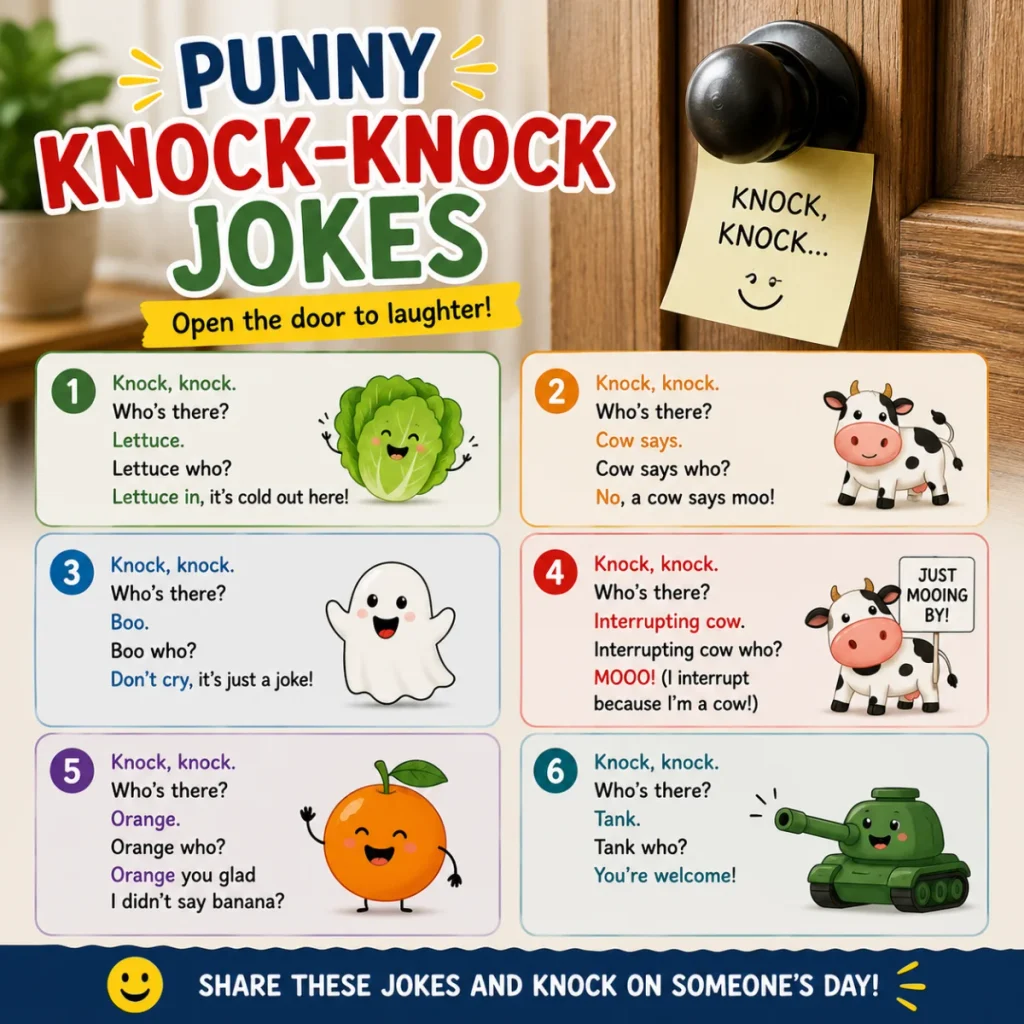 Punny Knock-Knock Jokes