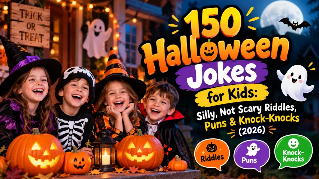 150 Halloween Jokes for Kids Silly, Not Scary Riddles, Puns & Knock-Knocks (2026)