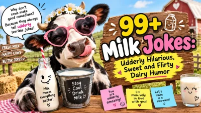 99+ Milk Jokes Udderly Hilarious, Sweet and Flirty Dairy Humor