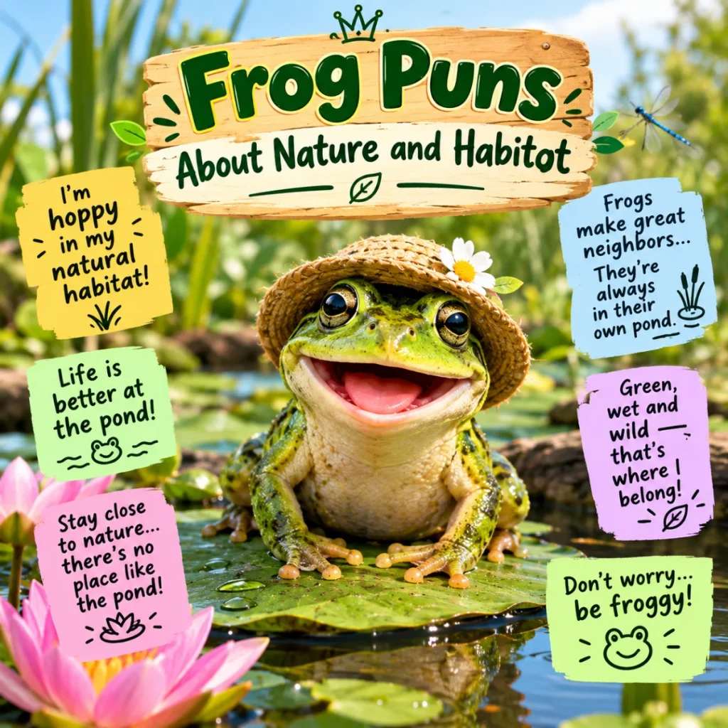 Frog Puns About Nature and Habitat