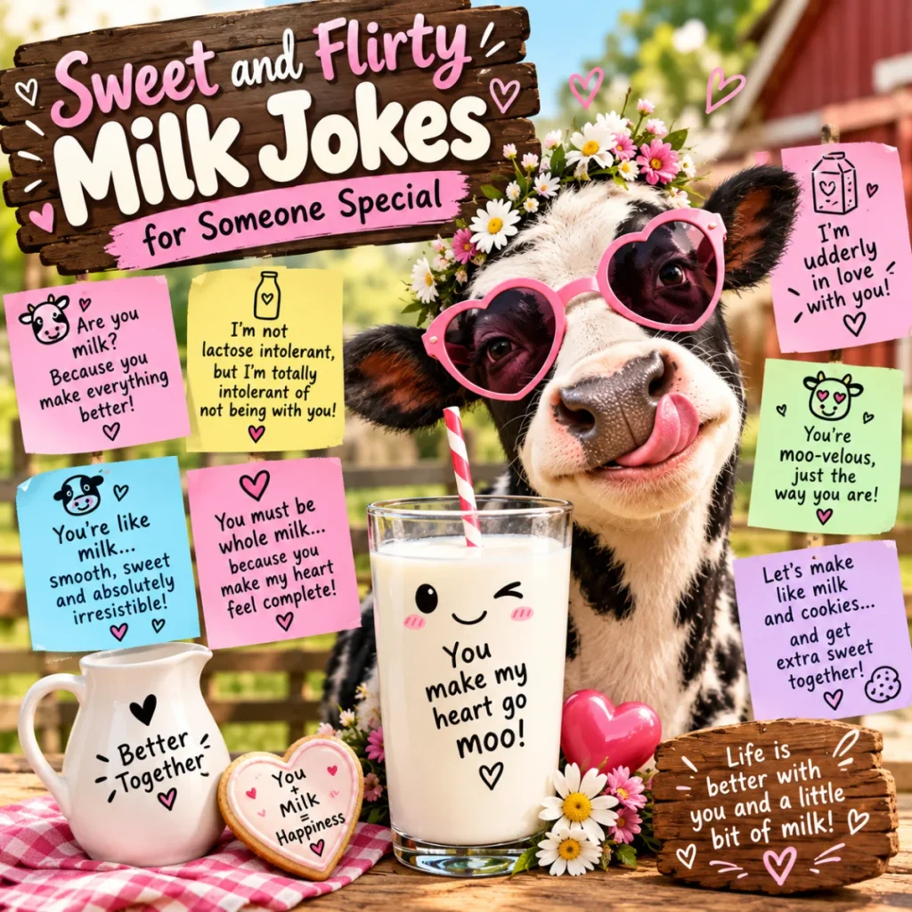 Sweet and Flirty Milk Jokes for Someone Special