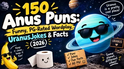 150 Anus Puns Funny, PG-Rated Wordplay, UranusJokes & Facts (2026)
